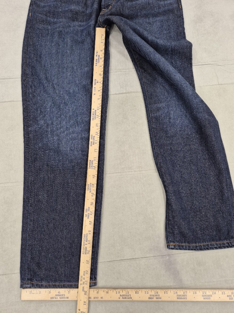 Madewell The Dean Easy Straight Jean women's 29 Softdrape dark wash mid rise - Picture 6 of 14